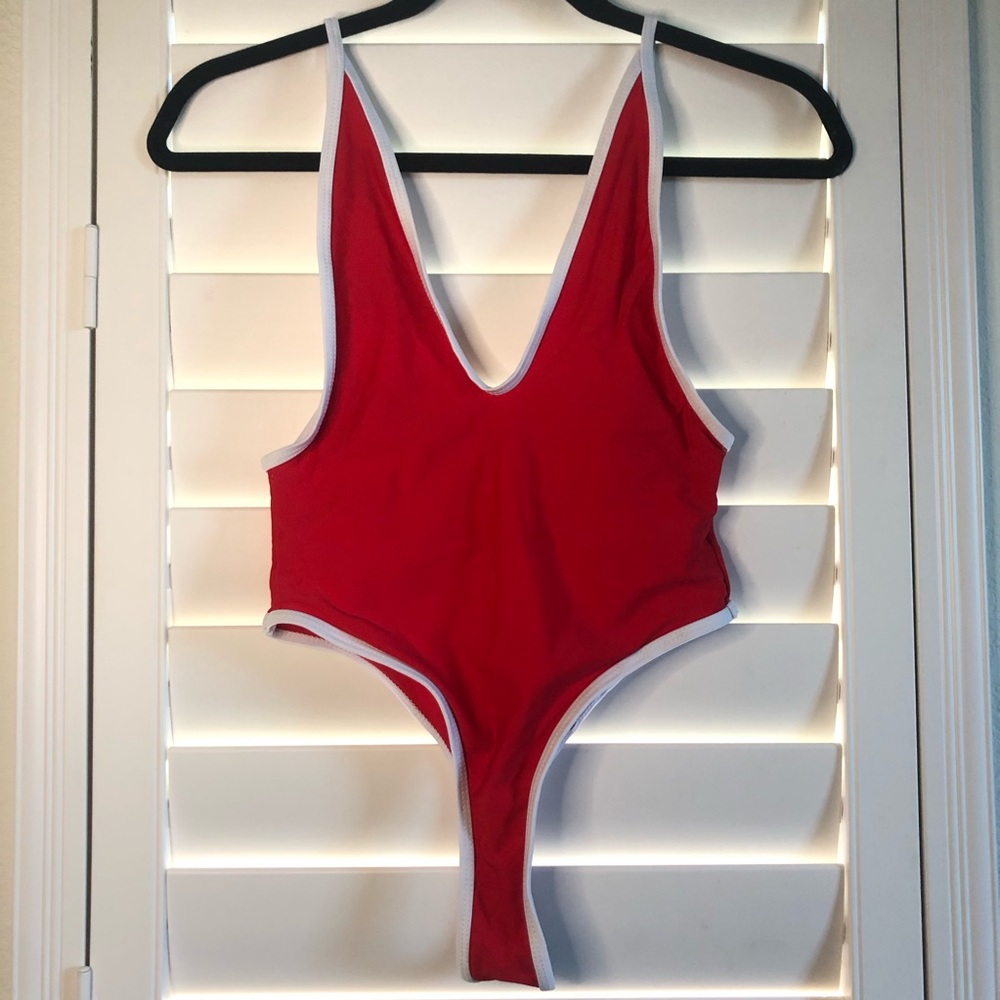 Red Cheeky Swimsuit